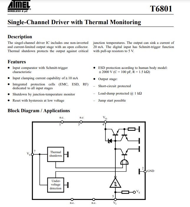 T6801 datasheet